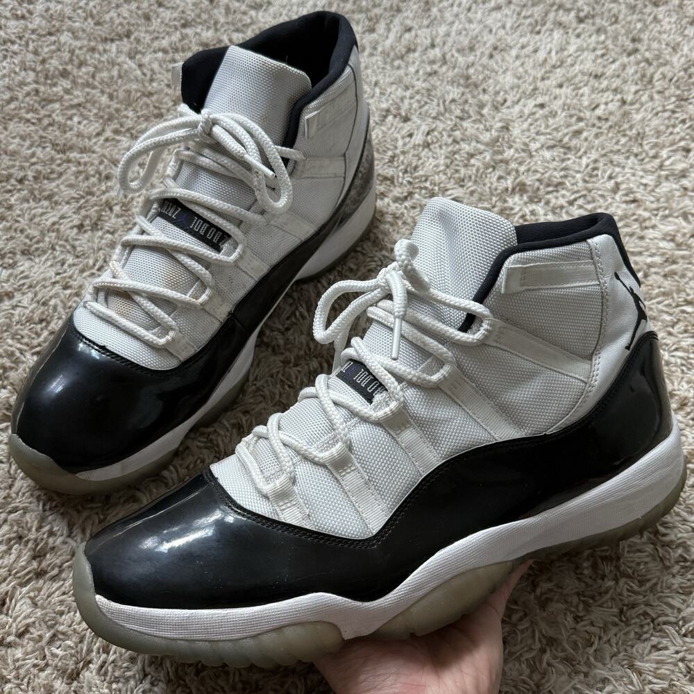 Nike Air Jordan 11 Retro Concord 2018 White Black 378037-100 Men’s Size Size 14